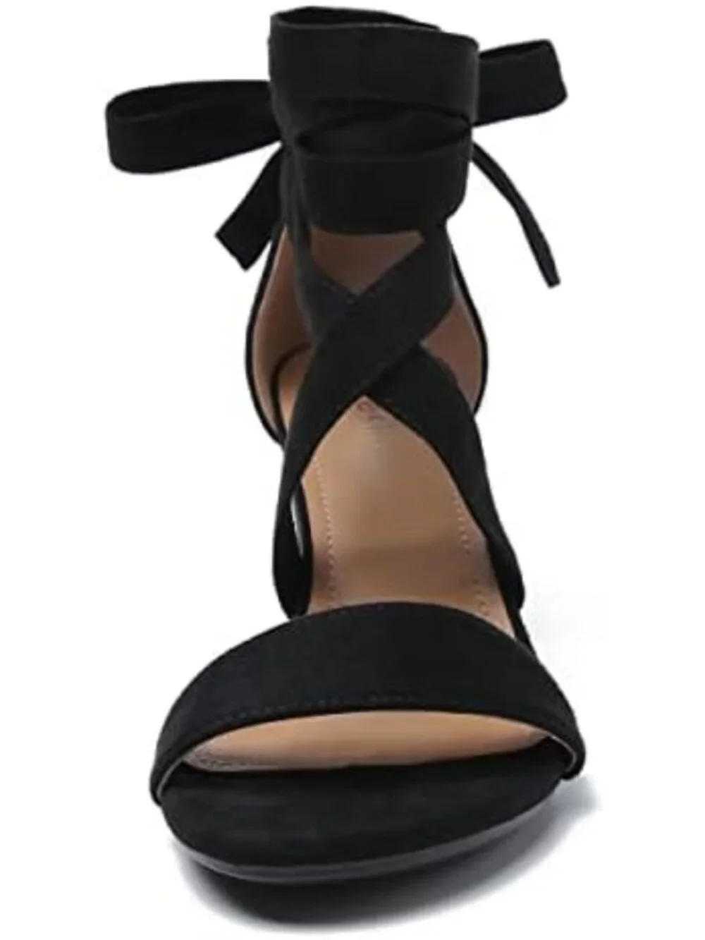 Strappy Lace-Up Ankle Wrap Block Heel Sandals - Open Toe Chunky Heels, 3